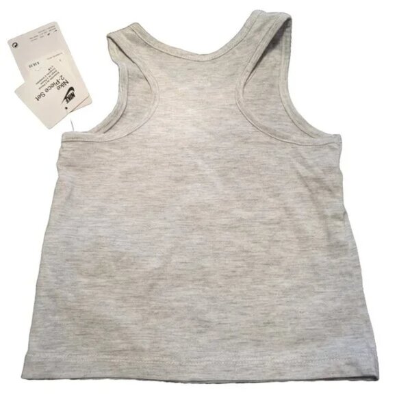 NWT Nike Little Girls Club Birch Heather Tank and Jersey Shorts, Sz 2T - Picture 3 of 5
